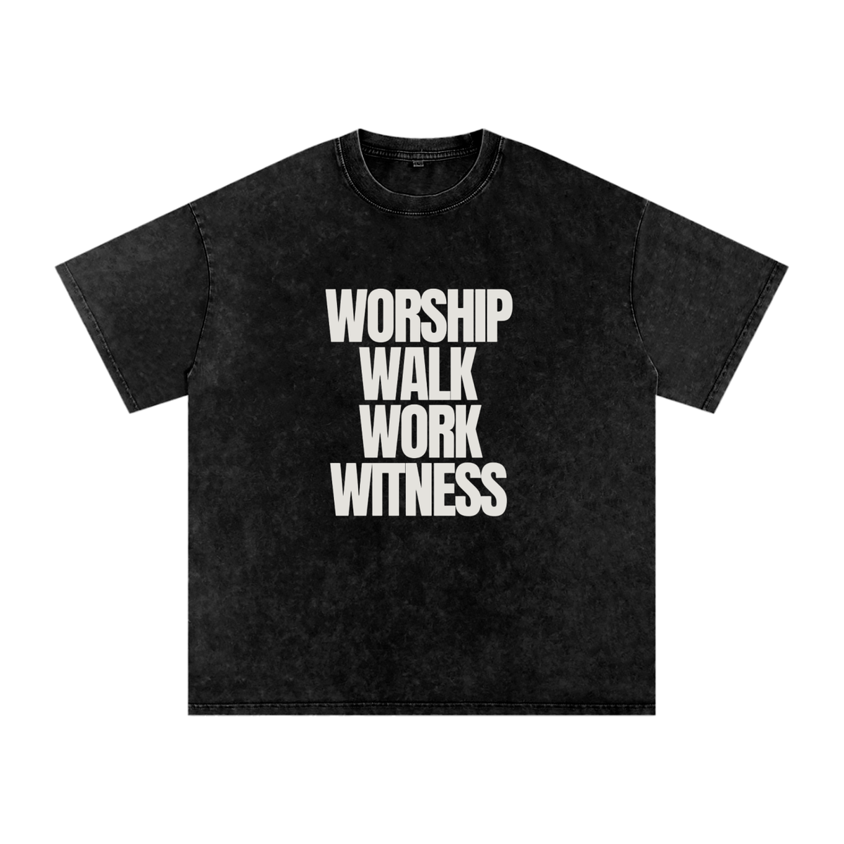 Snow Washed Oversized Cotton T-Shirt
